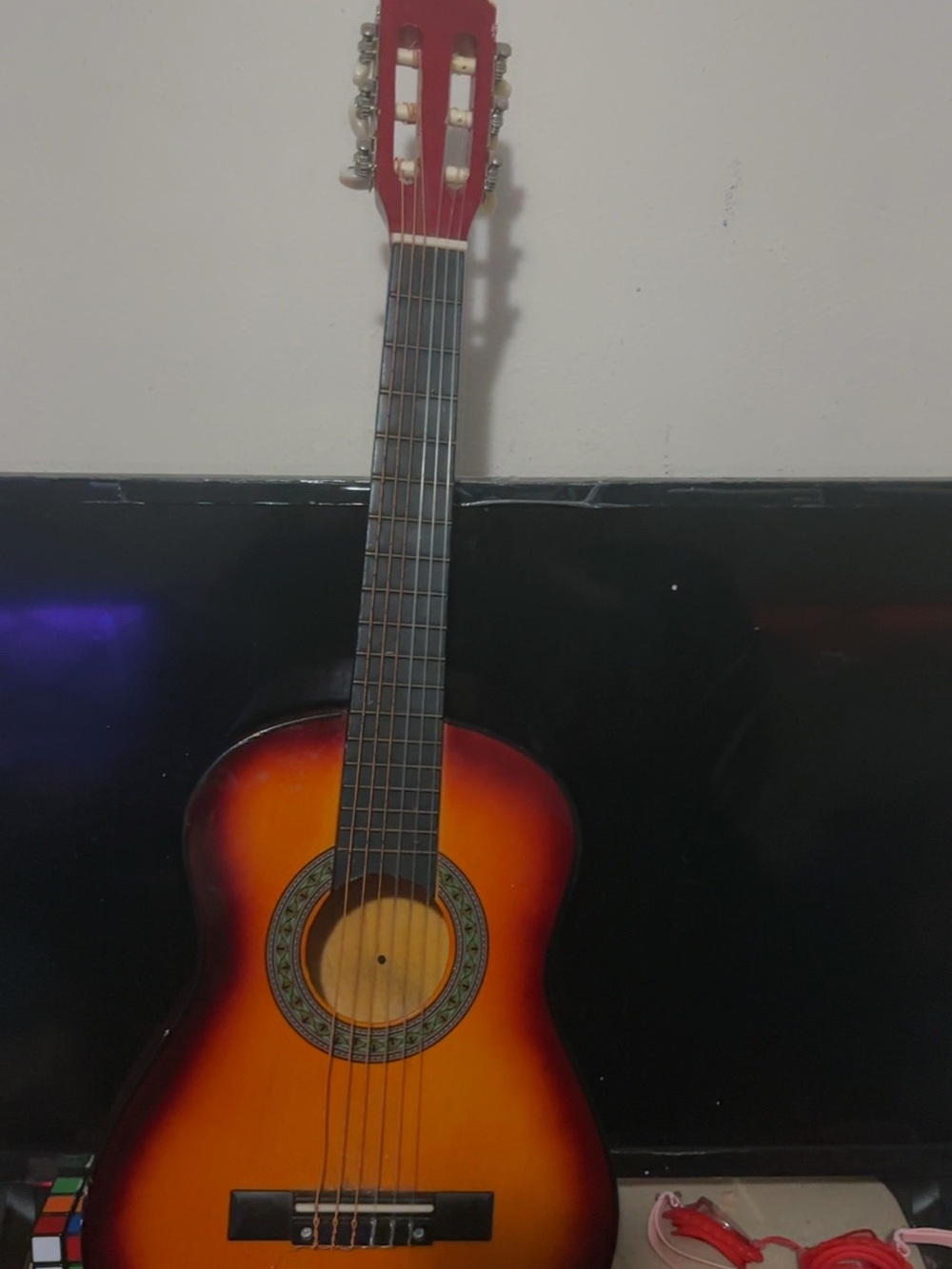 Kids Sunburst Acoustic Guitar - Orange Finish